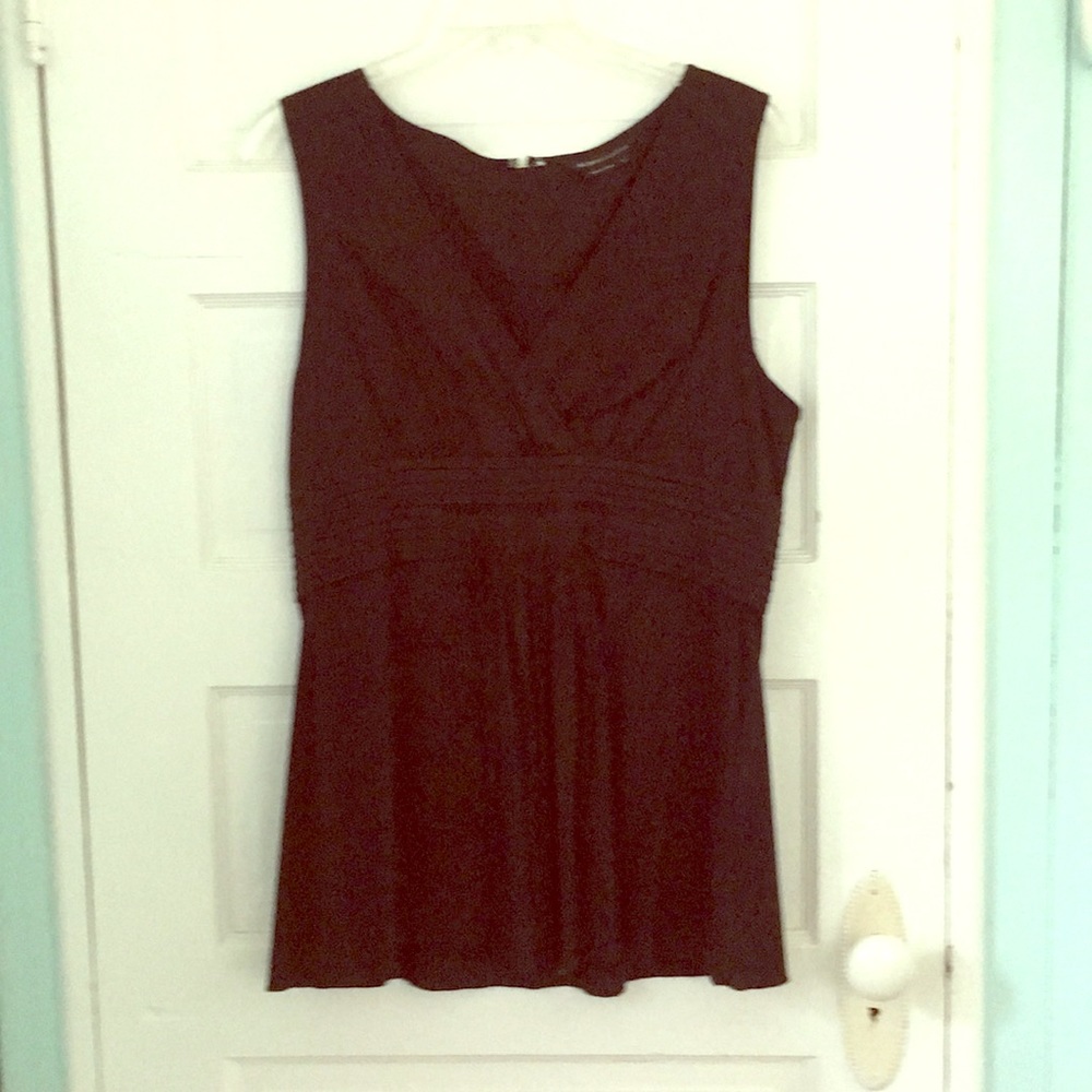 BCBG Maxazria L black sleeveless top